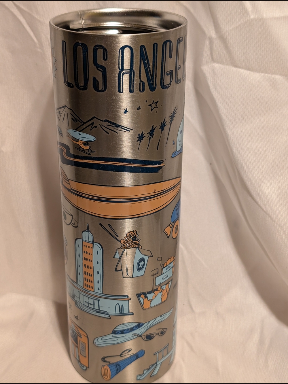 Starbucks Silver Stainless Steel Lod Angeles Been There Series Tumbler